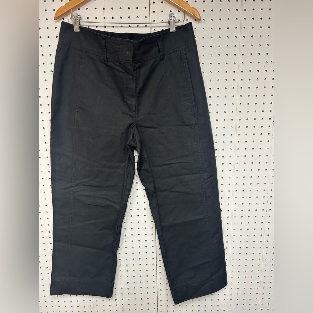 Babaton Cropped Wide Leg Linen Blend Pants